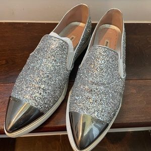 Miu Miu Sneaker Silver Size 7.5